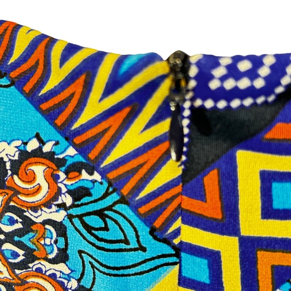 Dressbarn Woman's Multicolored Wrap Stretch Dress Size 12 - Picture 6 of 10